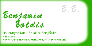 benjamin boldis business card
